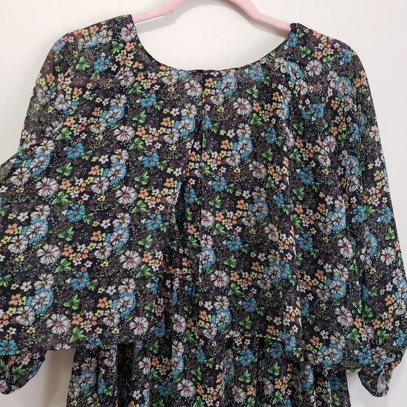 Maternal America ruffle overlay nursing dress L - Picture 9 of 9